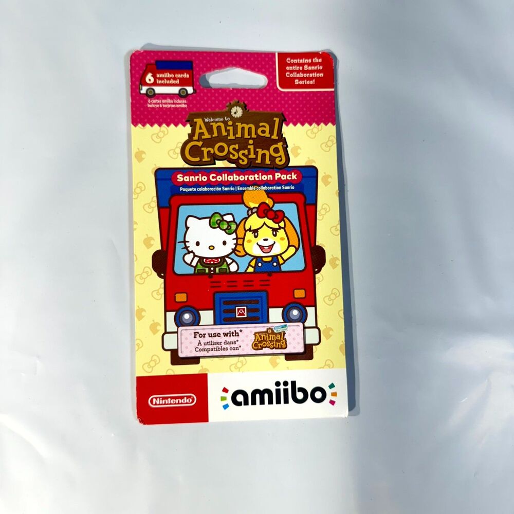 NEW Authentic SANRIO Animal Crossing Amiibo 6 Card Pack Collaboration Target
